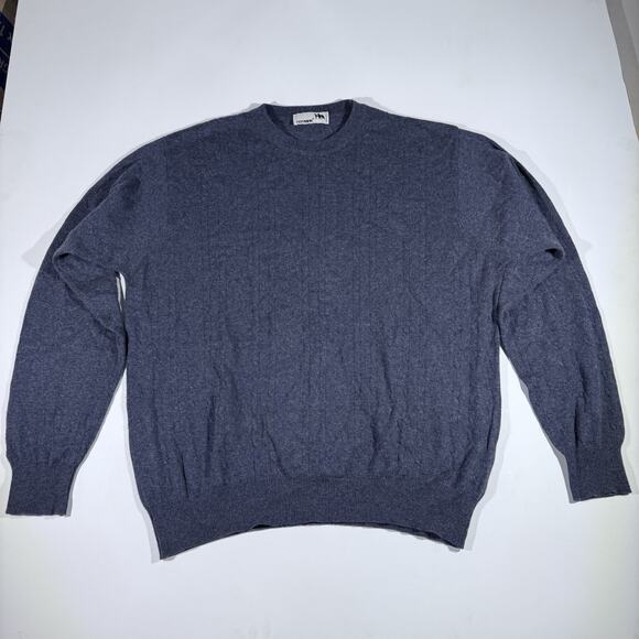 I Levrieri Cashmere Silk Sweater Mens Medium Made in Italy Cable Knit Light - Picture 1 of 8